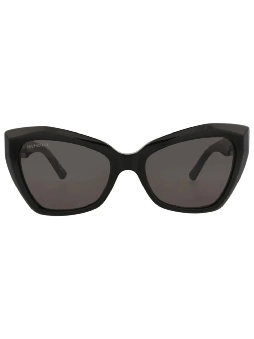 New Balenciaga Women's Sunglasses Cat Eye Recycled Acetate Frame Black Black